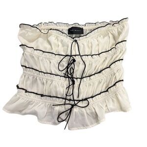 ANIMARI tube-top front bow tie size large